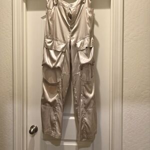 Madden Girl Shimmering Cream Jumpsuit